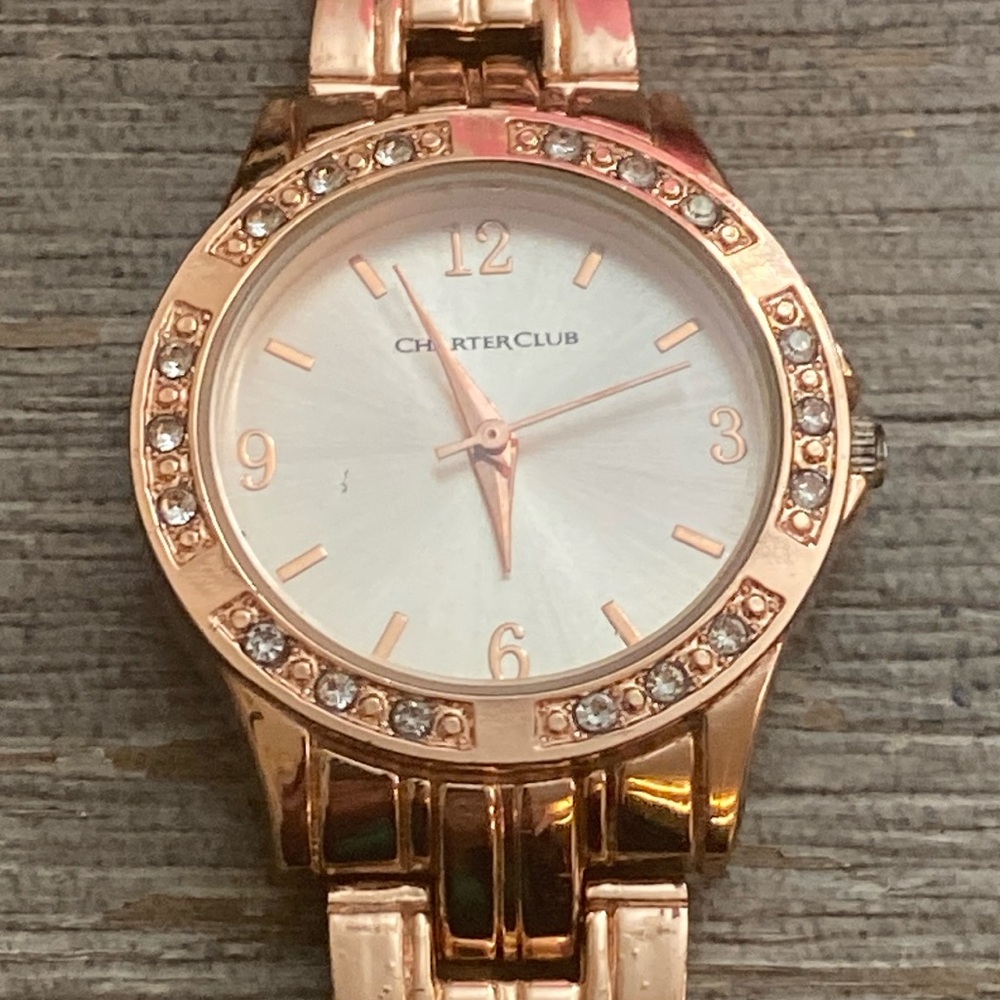 Charter Club Working Watch Rose Gold Toned